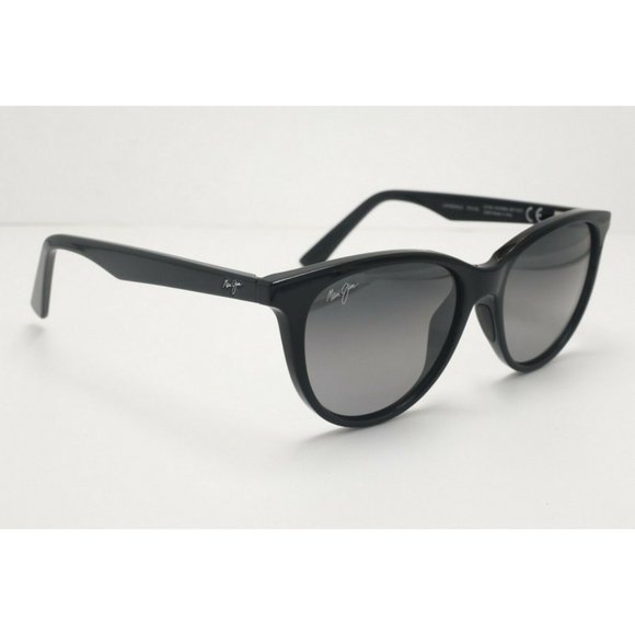 Maui Jim Cathedrals MJ 782-02 Cat Eye Black Polarized Sunglasses Gray Lens (A) main image 4